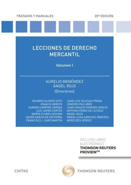 Lecciones de Derecho Mercantil. Volumen I - 20ª Ed. 2022 - (Papel + E-Book)