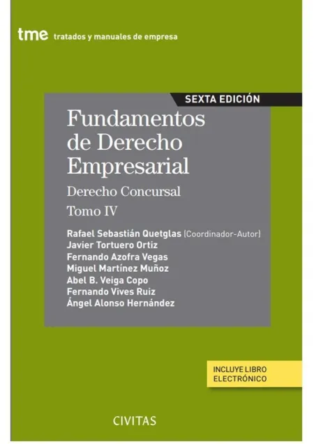Fundamentos de Derecho Empresarial (Iv) Derecho Concursal (6 Edicion)