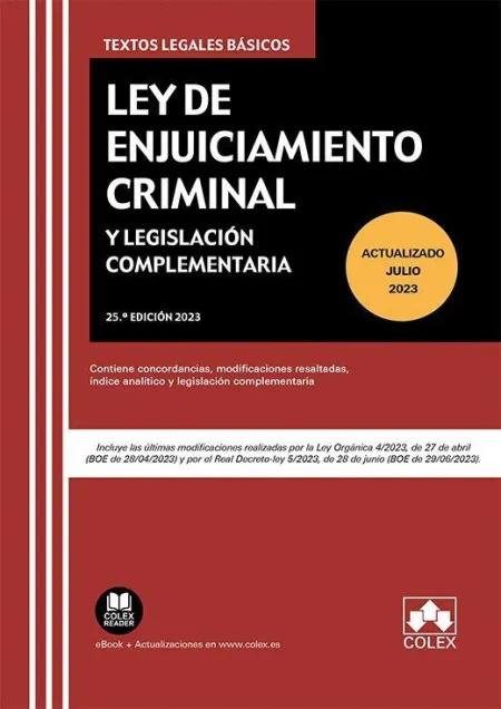 Ley de Enjuiciamiento Criminal y Legislación Complementaria