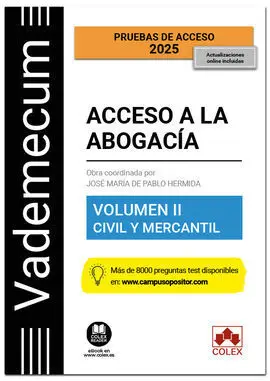 Vademecum Acceso a la Abogacía. Volumen Ii. Parte Específica Civil-Mercantil (4.