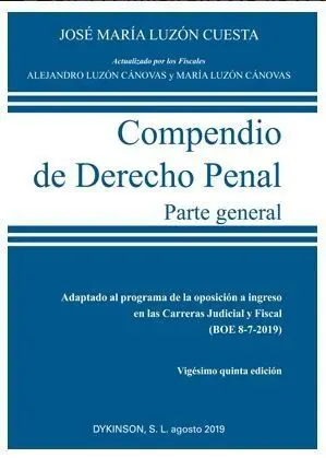 Compendio de Derecho Penal. Parte General. 2019