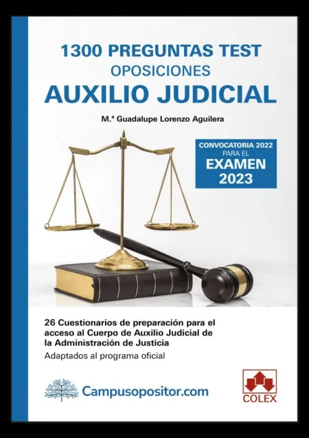 1300 Preguntas Test Oposiciones Auxilio Judicial.
