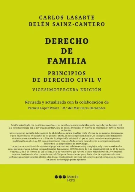 Principios de Derecho Civil V Derecho de Familia 23ª Ed