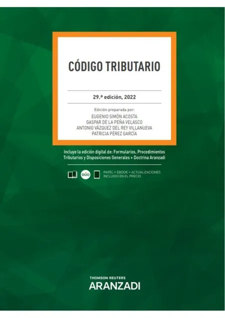 Código Tributario. 29ª Ed. 2022 - (Papel + E-Book)