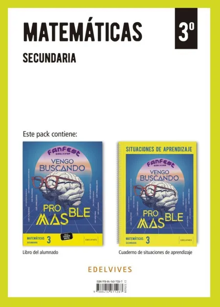 Proyecto: Fanfest. Matemáticas 3 Secundaria. Libro del Alumnado + Cuaderno