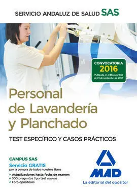 Personal de Lavandería y Planchado del Servicio Andaluz de Salud. Test Específic