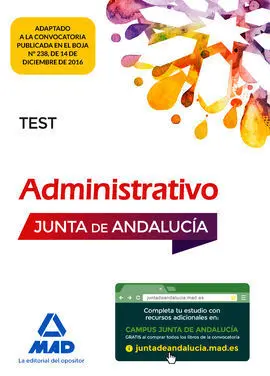 Administrativo de la Junta de Andalucía Turno Libre. Test
