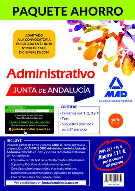 Paquete Ahorro Administrativo Junta de Andalucía (Turno Libre). Ahorra 111 ? (In