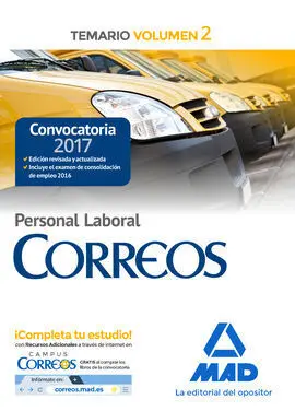 Personal Laboral de Correos y Telégrafos. Temario Volumen 2