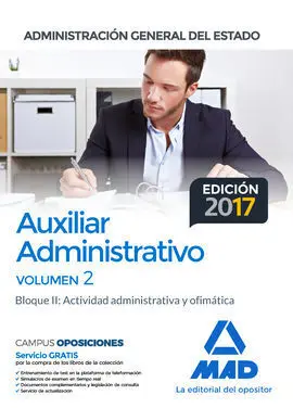 Temario Ii Auxiliar Administrativo Administracion General Estado