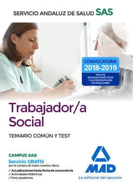 Trabajador/A Social Temario Común-Test del Sas