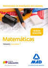 MATEMÁTICAS TEMARIO V.1 PROFESORES ENSEÑANZA SECUNDARIA