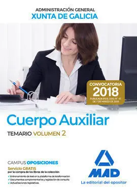 Temario Vol. 2 Cuerpo Auxiliar Xunta de Galicia