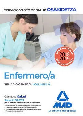 Enfermero/A Temario Osakidetza Servicio Vasco de Salud General Volumen 4