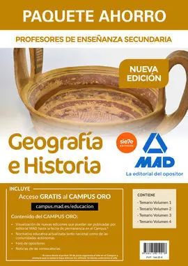 Paquete Ahorro Geogradia e Historia. Cuerpo de Profesores de Enseñanza Secundari