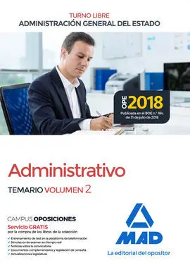 Administrativo de la Administración General del Estado (Turno Libre). Temario Vo