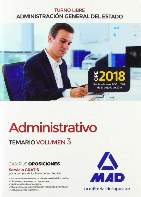 Administrativo de la Administración General del Estado (Turno Libre). Temario Vo