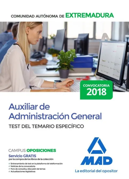 Auxiliar de Administración General de la Comunidad Autónoma de Extremadura. Test