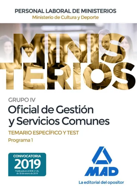 Oficial de Gestión y Servicios Comunes Temario Especifico y Test Programa 1