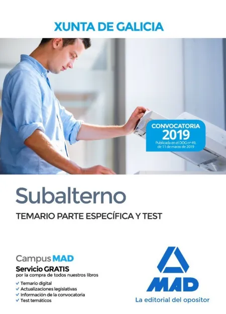 Subalterno de la Xunta de Galicia Temario Parte Específica y Test