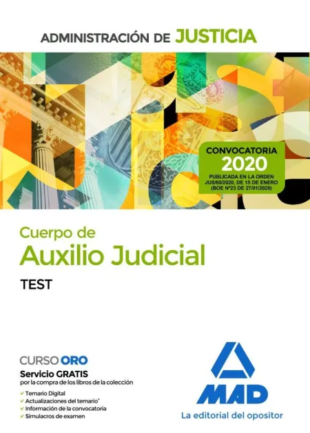 Cuerpo de Auxilio Judicial de la Administración de Justicia. Test
