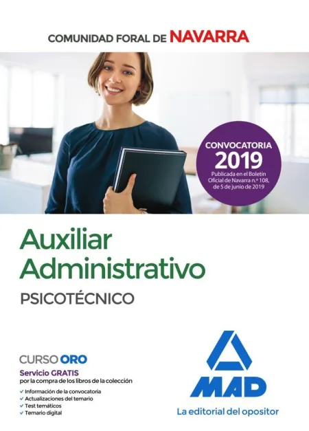 Psicotecnico. Auxiliar Administrativo de la Comunidad Foral de Navarra. Psicotécnico