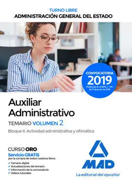 Auxiliar Administrativo de la Administración General del Estado (Turno Libre).