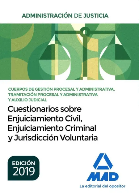 Cuestionarios Sobre Enjuiciamiento Civil, Enjuiciamiento Criminal y Jurisdicción Voluntaria