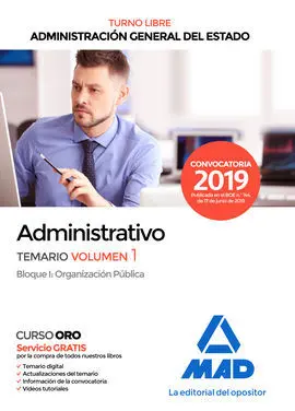 Administrativo de la Administración General del Estado (Turno Libre). Temario Vo