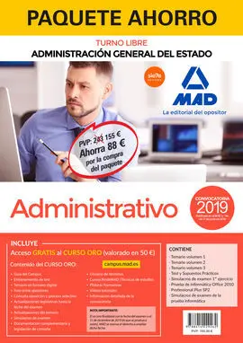 Compra Anticipada Paquete Ahorro Administrativo del Estado. Ahorra 88 ? (Incluye