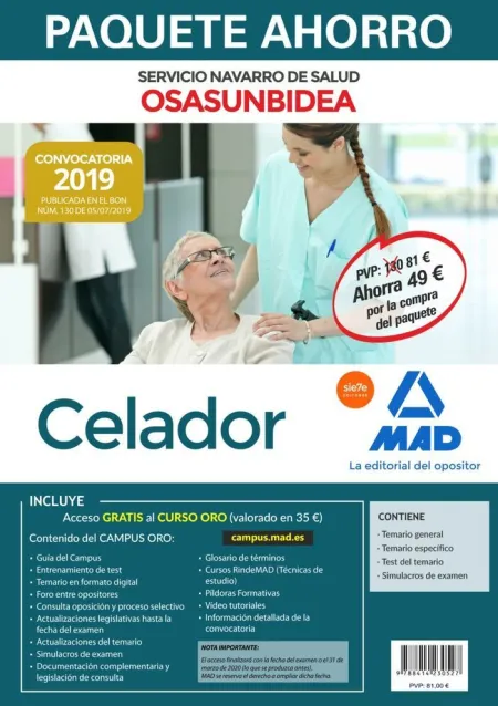 Paquete Ahorro Celador del Servicio Navarro de Salud. Ahorro D