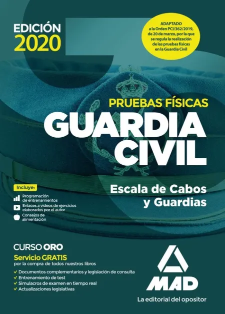Pruebas Fisicas Guardia Civil. Escala de Cabos y Guardias