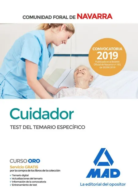 Cuidador de la Administración de la Comunidad Foral de Navarra. Test del Temario