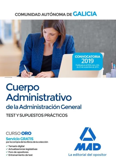 Cuerpo Administrativo de la Administración General. test y Supuestos Prácticos