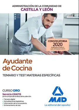Ayudante de Cocina de la Administración de la Comunidad de Castilla y León. Tema