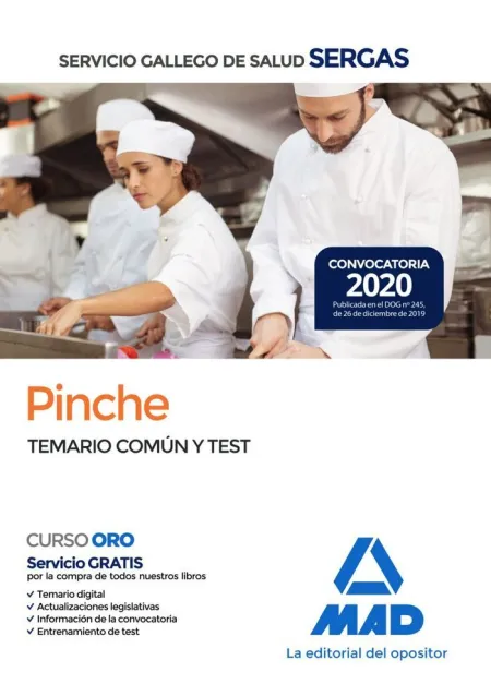 Pinche del Servicio Gallego de Salud. Temario Común y Test