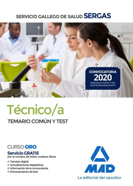 Técnico/A. Temario Común y Test