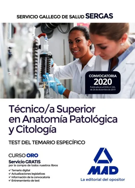 Técnico/A Superior en Anatomía Patológica y Citología. Test Temario Específico