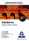SUBALTERNO CORPORACIONES LOCALES. TEMARIO GENERAL  JURÍDICO