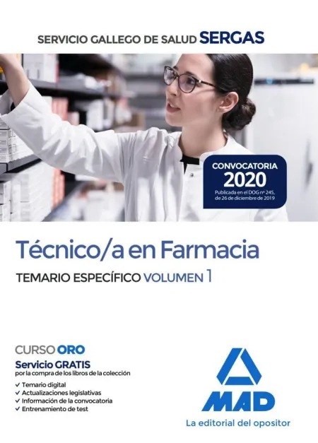 Técnico/A en Farmacia. Temario Específico Volumen 1