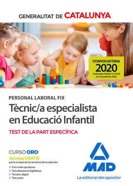 Personal Laboral Fix de Tècnic/A Especialista en Educació Infantil de la General