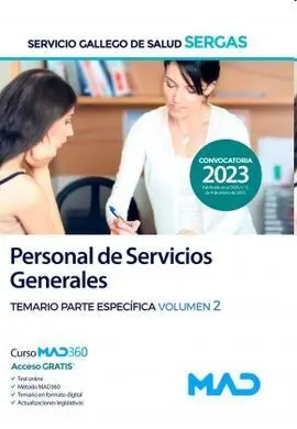 Personal de Servicios Generales. Temario Parte Específica Volumen 2. Seras 2023