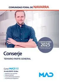 Temario Parte General. Conserje Comunidad Foral de Navarra 2025