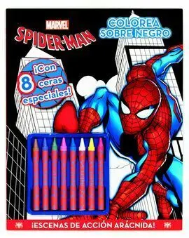 Spiderman. Colorea Sobre Negro