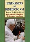 ENSEÑANZAS DE BENEDICTO XVI. TOMO 8: 2012-2013