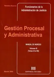 Gestión Procesal y Administrativa Vol. Iii 2020