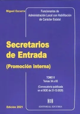 Secretarios de Entrada (Promoción Interna) 2 Vol.
