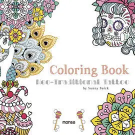 Coloring Book. Neo-Traditional Tattoo
