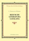 RESUM DE LITERATURA CATALANA