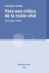 PARA UNA CRITICA DE LA RAZON VITAL